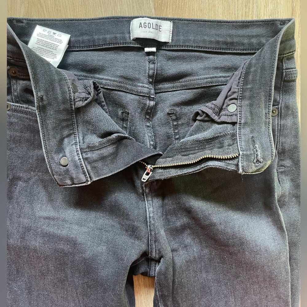 Agolde Black/Charcoal Denim Jeans Size 25 - Picture 7 of 13